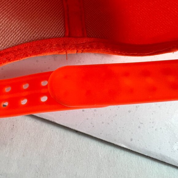 Vintage 90s/80s Deer Hunting Rope Adjustable Snap Back Hat Orange Faded Cap - Picture 11 of 12